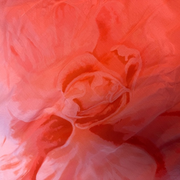 Tori Richard White Coral Ombre Sleeveless Floral Print Maxi Dress Size 8 - Picture 9 of 15